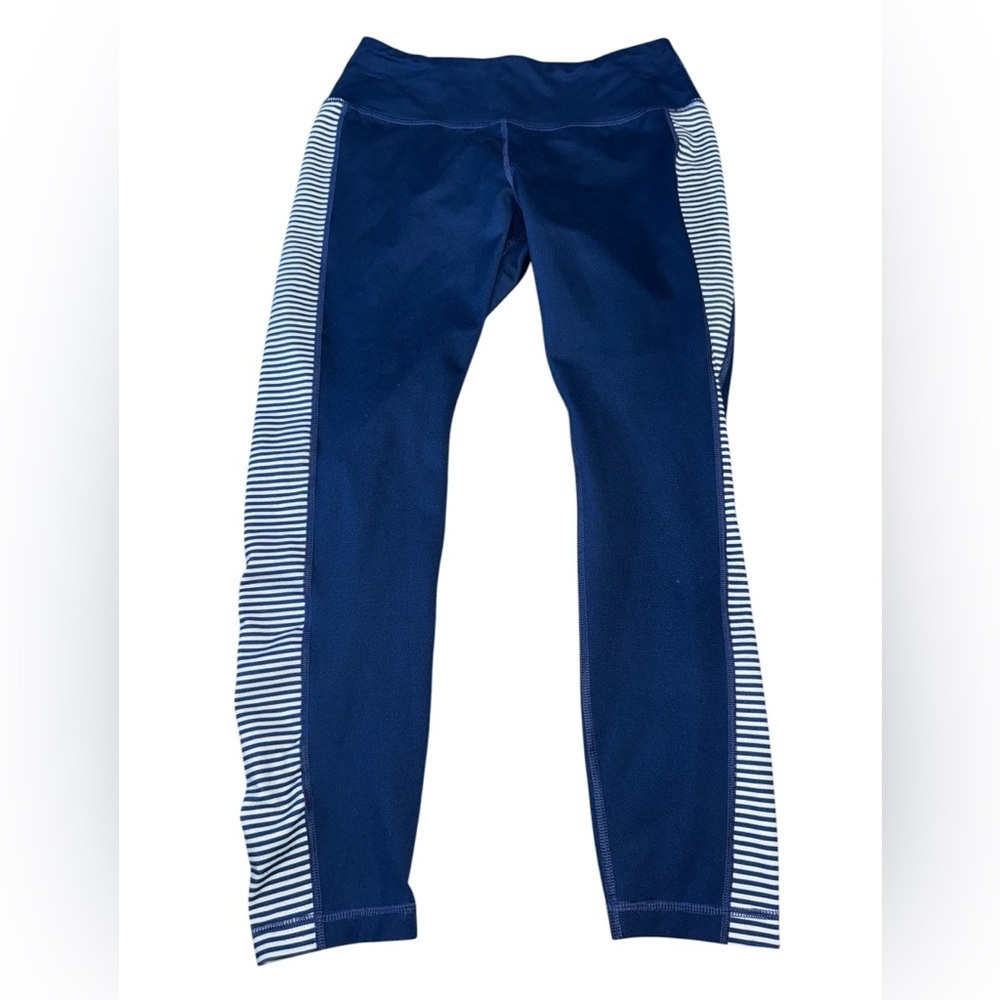 Vineyard Vines Performance Striped Side Leggings‎ Navy Blue Small